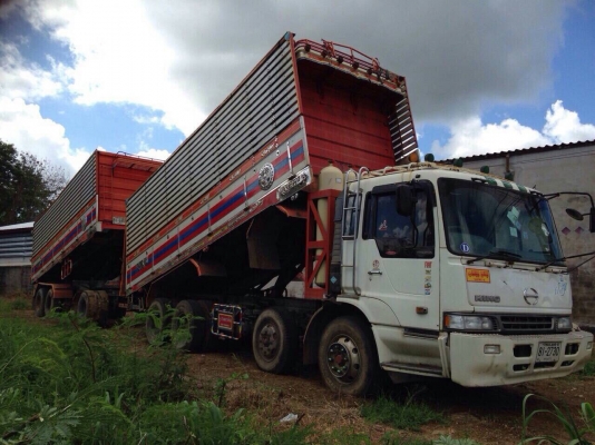 ขายรถดั้มพ่วงHINO  เครื่อง  P11 MGV 8 ถังลงเล่ม เกียร์อิตั้นเฟื่องท้ายZM 8น๊อต ปี53 แม่12ล้อ+ลูก3เพลา รถสวยพร้อมใช้เอกสารพร้อมโอน