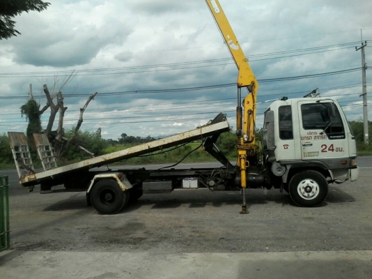 ขายรถ6ล้อHINOสิงห์ไฮเทค195แรงติดเครน3ตันพร้อมกระบะ สไลด์