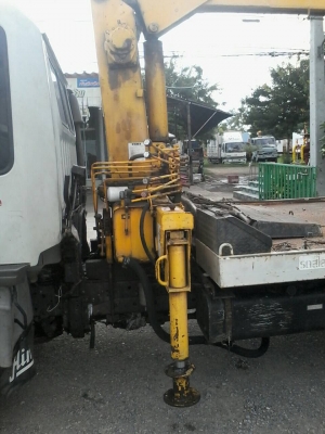 ขายรถ6ล้อHINOสิงห์ไฮเทค195แรงติดเครน3ตันพร้อมกระบะ สไลด์