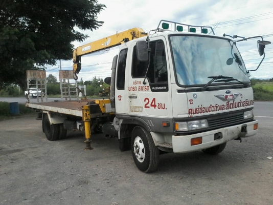 ขายรถ6ล้อHINOสิงห์ไฮเทค195แรงติดเครน3ตันพร้อมกระบะ สไลด์