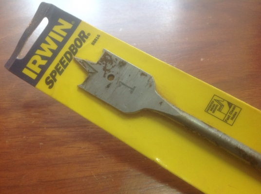 ขายดอกเจาะไม้ขนาด 1"  IRWIN SPEEDBOR 8816 มาในแพคเก่าเก็บ