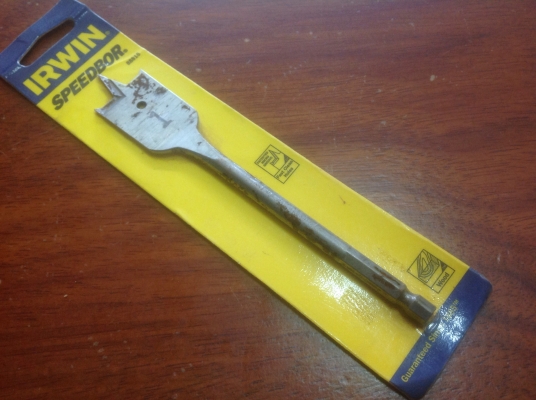 ขายดอกเจาะไม้ขนาด 1"  IRWIN SPEEDBOR 8816 มาในแพคเก่าเก็บ