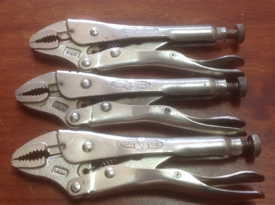 ขายคีมล็อค Vintage Petersen Vise Grip 5WR สามแบบ สามรุ่นสวยๆ ขายตัวละ