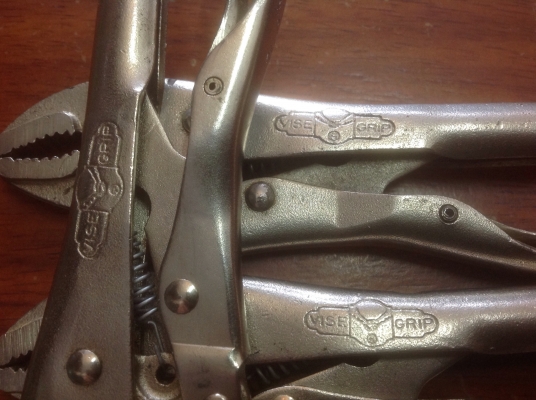 ขายคีมล็อค Vintage Petersen Vise Grip 5WR สามแบบ สามรุ่นสวยๆ ขายตัวละ