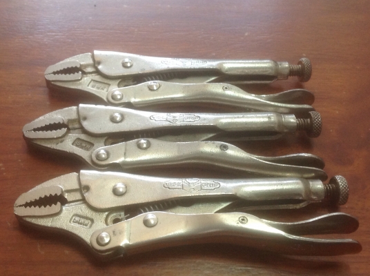 ขายคีมล็อค Vintage Petersen Vise Grip 5WR สามแบบ สามรุ่นสวยๆ ขายตัวละ