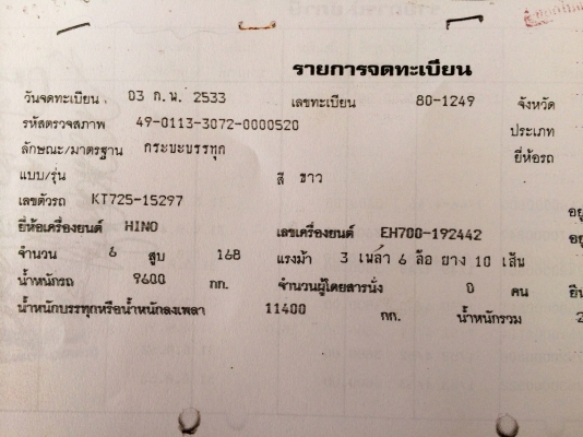 ขายด่วน  รถบรรทุกน้ำ  เดิมเป็นสิบล้อแปลงเป็นหกล้อ  พร้อมใช้งาน  เอกสารพร้อม