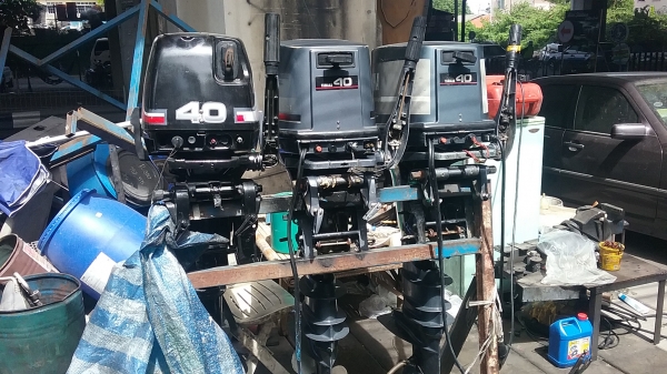 เครื่องyamaha suzuki 40แรงสองจังหวะเก่าญี่ปุ่น