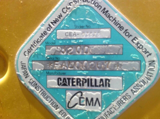 แบคโฮ CAT320D กระบอกดำ ชั่วโมง19XXX เอกสารเล่มพร้อมใช้งานครับ