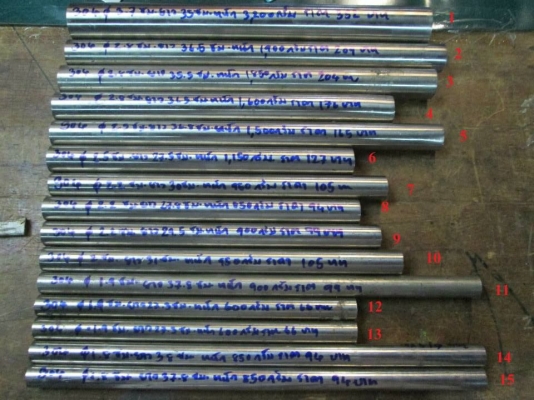 ขายเพลาแสตนเลสเกรด 304