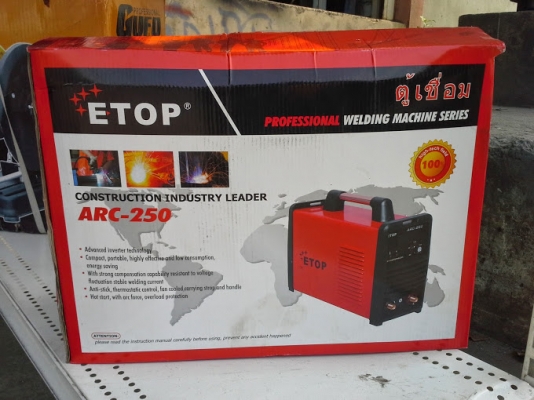 ตู้เชื่อมยี่ห้อ ETOP รุ่น ARC-250 แรงดันไฟ AC 220V (มือหนึ่ง) ตู้เชื่อมยี่ห้อ ETOP รุ่น ARC-250 แรงดันไฟ AC 220V (มือหนึ่ง)