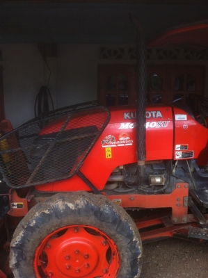 ขายรถไถ คูโบต้า M60 ใบดันหน้าผานพวง7โลตารี่ ตราช้าง