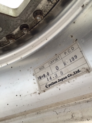 ขายล้อ 3 ชิ้นญี่ปุ่น 16x8" off 0 ลึกๆ , 6 รู 139.7