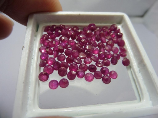 พลอยทับทิมกลม 3.2 มิล