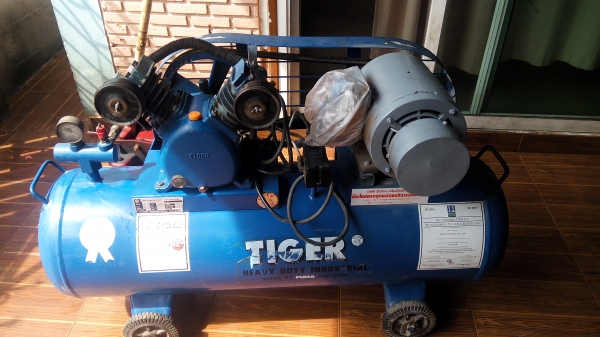 ปั้มลมไทเกอ148ลิตรใช้งานได้ปกติไฟ220v