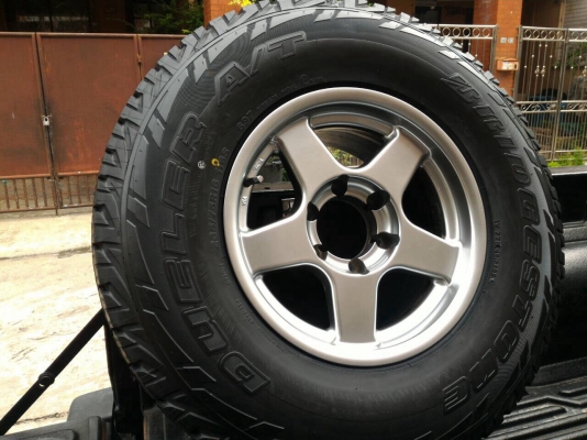 ขายยางใหม่ ปี 15  BS  265 x 75 x 16  AT  พร้อมล้อลาย  Bradley