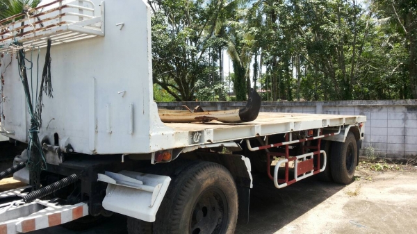 ขายรถบรรทุก 18 ล้อพื้นเรียบแม่ลูก MITSUBISHI FN527M-TD2446 เครื่องเทอร์โบ ราคา 850000