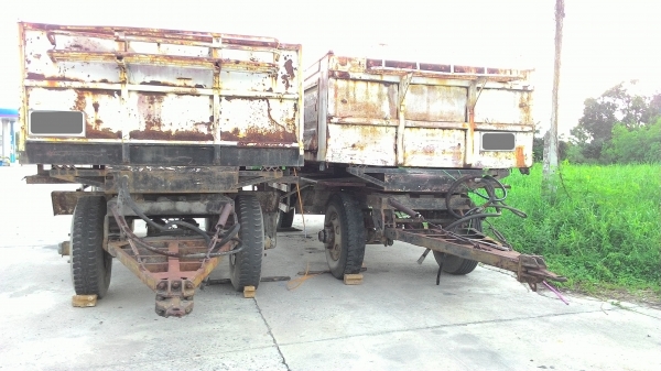 ขายหางพ่วง 2 เพลาดั้ม RCK จำนวนสองหาง จอดนานทะเบียนพร้อมโอนครับป้ายขาว