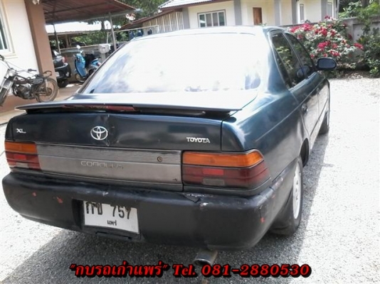 ขายโคโลล่า 3 ห่วง 1.3 เอกสารพร้อมโอนภาษีเต็มแอร์วิทยุแม็กพวงมาลัยธรรมดาเครื่องดีวิ่งไกลสบายช่วงล่างดีรถเดิมไม่เคนติดแก๊ส ขาย 38000