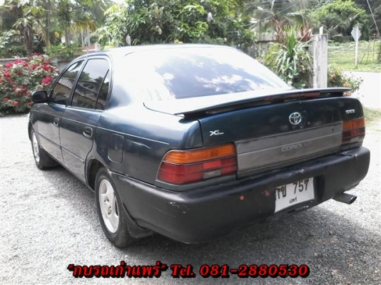 ขายโคโลล่า 3 ห่วง 1.3 เอกสารพร้อมโอนภาษีเต็มแอร์วิทยุแม็กพวงมาลัยธรรมดาเครื่องดีวิ่งไกลสบายช่วงล่างดีรถเดิมไม่เคนติดแก๊ส ขาย 38000