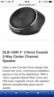 ลำโพง Center Alpine ตระกูล DDLinear รุ่น DLB-100R ลำโพงแกนร่วม 2 ทาง ลำโพง Center Alpine ตระกูล DDLinear รุ่น DLB-100R ลำโพงแกนร่วม 2 ทาง