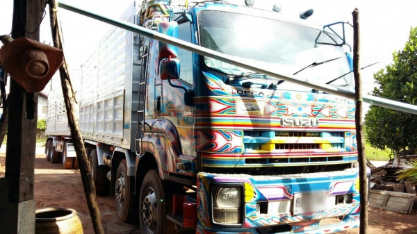 ขายรถพ่วง 24 ล้อ แม่.ลูก กระบะเหล็กคอกเกษตรดั้ม ISUZU 360 ปี.53 รถสวย ราคา.2450000 ต่อรอง สนใจรีบจองด่วน