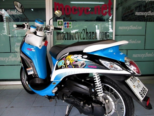 Fino i ลายแฟร์ชั่น สีฟ้าขาวดำ รถเดือน มีนาคม ปี57 รุ่นใหม่หัวฉีด ประหยัดน้ำมัน ไมล์ 2 หมื่นโล แถม 3 รายการ 24900