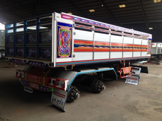 ขายพ่วง3เพลาแผงอลูมิเนียม6.50เมตร