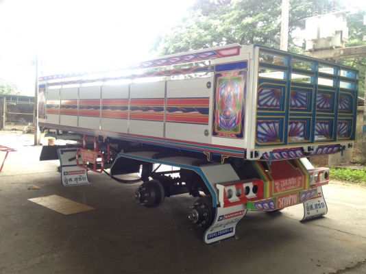 ขายพ่วง3เพลาแผงอลูมิเนียม6.50เมตร