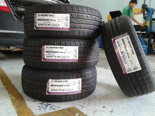 ขายยาง NEXEN N5000 PLUS 205/45R17 เส้นละ 2,250 บาท