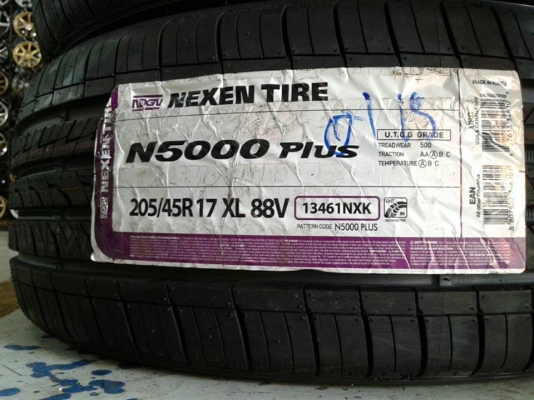 ขายยาง NEXEN N5000 PLUS 205/45R17 เส้นละ 2,250 บาท
