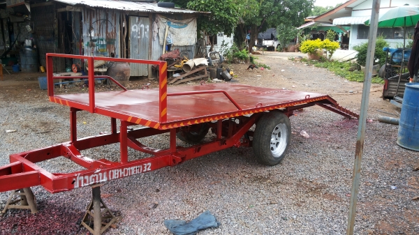 ขายเทเลอร์บรรทุกรถดำนา รถไถก็ดีต่อใหม่ช่วงยาว350*175ช่วงล่างวิ่งนิ่มบรรทุกได้3ตันพร้อมใช้ส่งฟรี