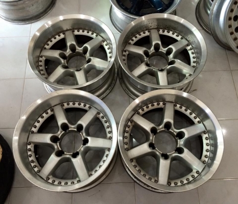 ขายล้อ BRADLEY VR 3 ชิ้นแท้ 16x8.5 ออฟลบ38 6 รูกระบะ ออฟลึก ประมูลจากญี่ปุ่น