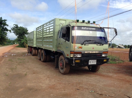 ขายรถบรรทุก 22 ล้อพ่วงแม่ลูกไม่ดัมพ์ MITSUBISHI FN627 260 แรงม้าปี 2547 ลูกพ่วง 3 คานไม่ดัมพ์ ราคา 1500000