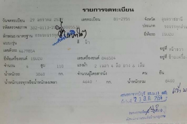 หกล้อดั๊มมือสอง, Isuzu 110 แรง F หน้าหลัง/ ดั๊ม ดิน