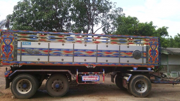 ขาย ลูกพ่วง3เพลาแท้ ดัมพ์ ยาว6.80เมตร ปี 12