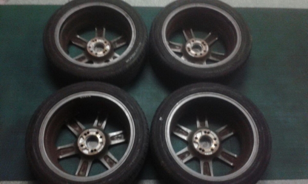 ขายล้อซิ่งญี่ปุ่นใส่Volvo/เปอร์โย/SAABของLehrmeister สีเทากัน 6ก้านแบน 5รู108