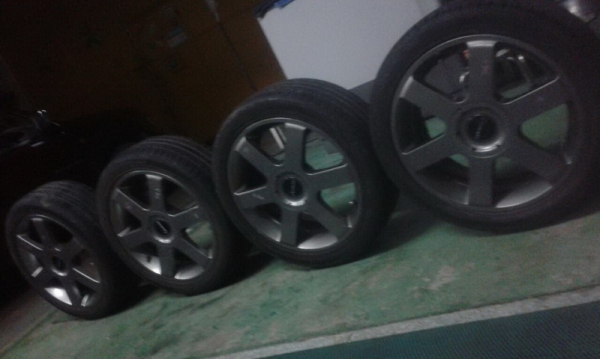 ขายล้อซิ่งญี่ปุ่นใส่Volvo/เปอร์โย/SAABของLehrmeister สีเทากัน 6ก้านแบน 5รู108