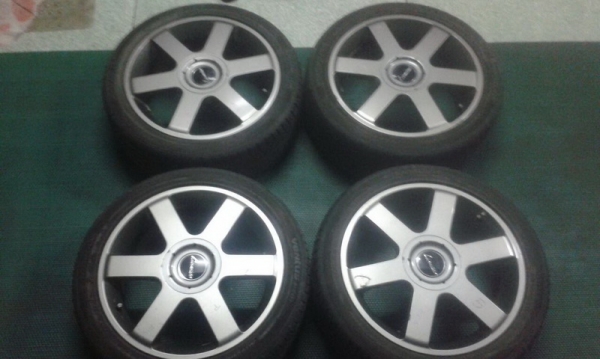 ขายล้อซิ่งญี่ปุ่นใส่Volvo/เปอร์โย/SAABของLehrmeister สีเทากัน 6ก้านแบน 5รู108