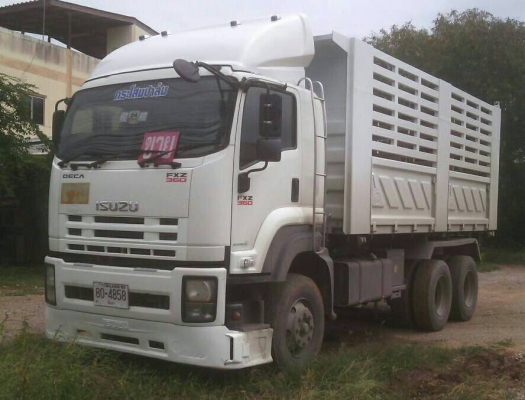 ขายรถบรรทุก 22 ล้อพ่วงแม่ลูกดัมพ์ ISUZU DECA 360 แรงม้าปี 2553 ลูกพ่วงสามมิตร 3 เพลาปี 2554 ราคา 2750000