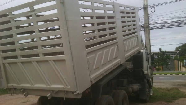 ขายรถบรรทุก 22 ล้อพ่วงแม่ลูกดัมพ์ ISUZU DECA 360 แรงม้าปี 2553 ลูกพ่วงสามมิตร 3 เพลาปี 2554 ราคา 2750000