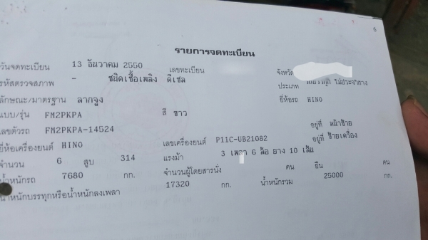 รถฮีโน่ 10 ล้อ หัวลาก 320 แรงม้า. ปี 50.   ( ขาย แม่ , ลูก. )    สนใจติดต่อ  081 - 6079515