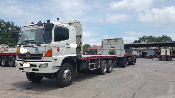ขายรถบรรทุก 18 ล้อ พื้นเรียบ ยี่ห้อ HINO รุ่น FN627