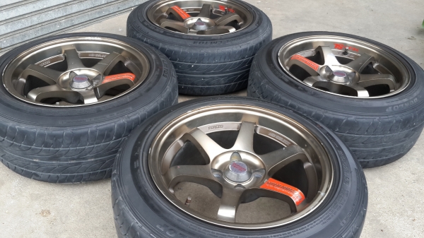 ล้อมือสอง TE37 sl ขอบ 15 4รู100 กว้าง 8 พร้อมยาง