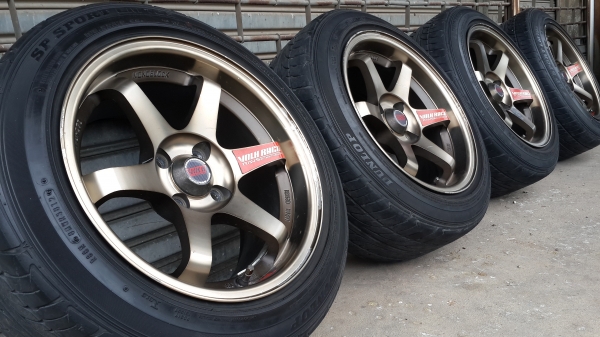 ล้อมือสอง TE37 sl ขอบ 15 4รู100 กว้าง 8 พร้อมยาง