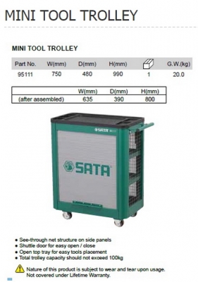 โกดังสั่งลุย ปรับราคา SATA MINI TOOL TROLLEY รหัส 95111 ตู้เครื่องมือ 3 ชั้น รุ่นตะแกรงข้าง ราคาประหยัด โกดังสั่งลุย ปรับราคา SATA MINI TOOL TROLLEY รหัส 95111 ตู้เครื่องมือ 3 ชั้น รุ่นตะแกรงข้าง ราคาประหยัด