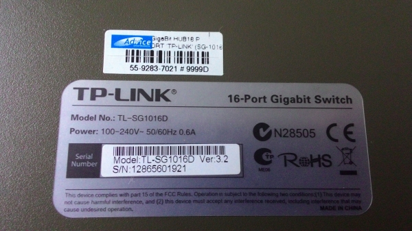 HUB TL-LINK 16-Port Gigabit Swicth HUB TL-LINK 16-Port Gigabit Swicth