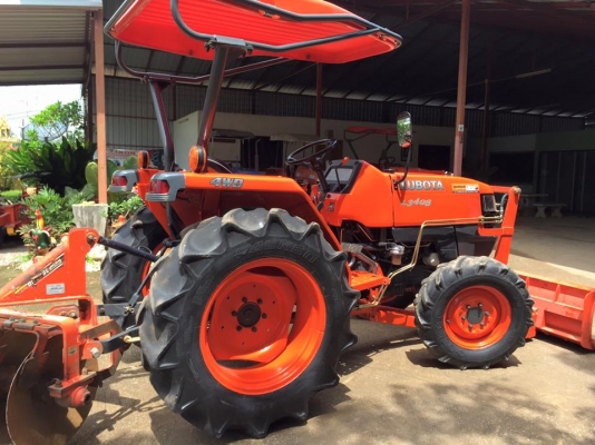 ขายรถไถKubota L3408 (4WD) พร้อมใบมีดหน้าใหม่และผานพรวนช้าง รถพร้อมใช้งาน ขายรถไถKubota L3408 (4WD) พร้อมใบมีดหน้าใหม่และผานพรวนช้าง รถพร้อมใช้งาน