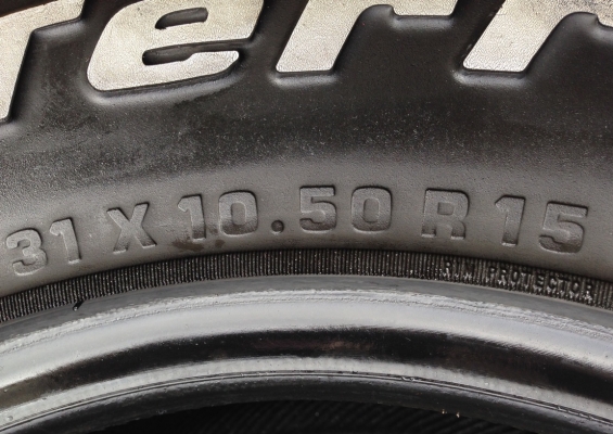 ยาง All BF goodrich 31 10.5 R15 ปี12 พร้อมใช้งาน