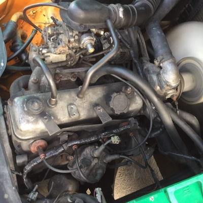 ฟอล์คลิฟต์ โตโยต้า รุ่น 7 เบนซิลติดตั้งแก็ส เสา 3 เมตร 2.5 ตัน