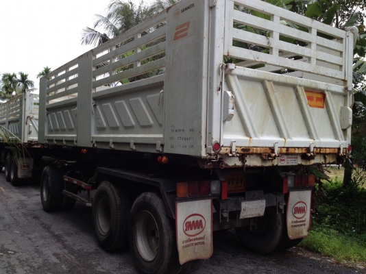 ลูกพ่วงดั้ม3คาน ปี2554 ไม่เคยบรรทุกดิน บรรทุกยางแผ่นแห้ง. สวยมากๆ